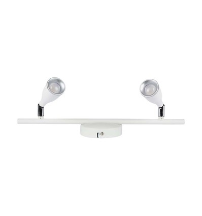 9W dobbel LED vegglampe - 3000K, hvit