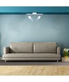 9W dobbel LED vegglampe - 3000K, hvit