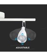 9W dobbel LED vegglampe - 3000K, hvit