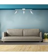 13,5W LED vegglampe - Hvit, 1260lm, 3-hoder design, inkl. lyskilde