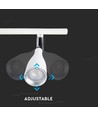 13,5W LED vegglampe - Hvit, 1260lm, 3-hoder design, inkl. lyskilde