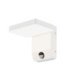 17W hvit kvadratisk vegglampe med sensor - 2580lm, IP65, 3000K, PIR sensor