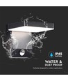 17W LED vegglampe med sensor, kvadratisk - IP65, sort, 2580lm, 3000K, PIR sensor