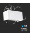 24W LED vegglampe - IP65, hvit, 4000K, utendørs, 112lm/W