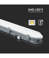 18W LED Vanntett Lampe - 60cm, Samsung Chip, Melkeaktig Deksel, 6500K.