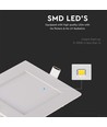 6W LED Panel - Premium, 6400K, Kvadratisk