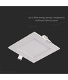 6W LED Panel - Premium, 6400K, Kvadratisk