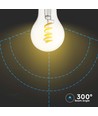 4W LED Pære - Spiral, Kulltråd, Klar, 3000K