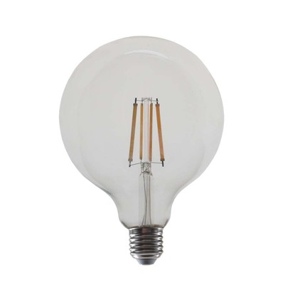 E27 12W G125 LED filament pære - 1521lm, klart glass, 4000K
