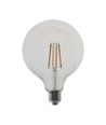 E27 12W G125 LED filament pære - 1521lm, klart glass, 4000K