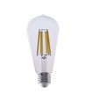 E27 4W LED filament pære - ST64, 840lm, klart glass, 3000K, varm hvit