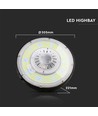 200W LED high bay, 185lm/W - Meanwell driver, 4000K, dimbar, 5 års garanti