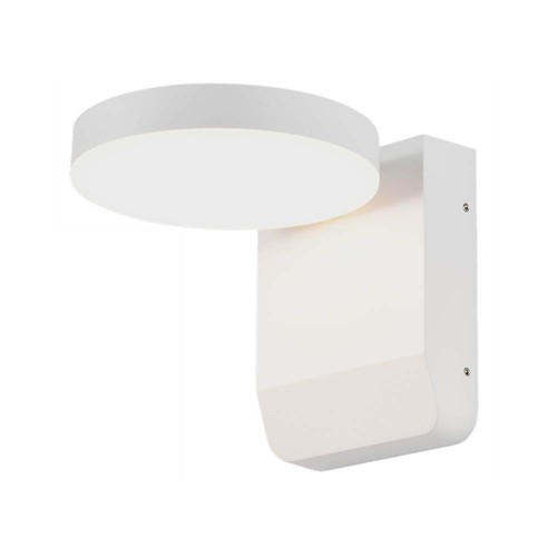 17W Vegglampe - LED, 3000K, Hvit, Rund, IP65