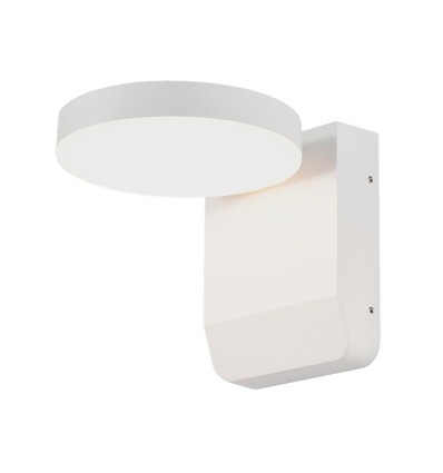 17W Vegglampe - LED, 3000K, Hvit, Rund, IP65