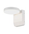 17W Vegglampe - LED, 3000K, Hvit, Rund, IP65