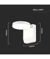 17W Rund LED vegglampe - IP65, hvit, 2500lm, 4000K, fasadebelysning