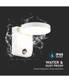 17W Rund LED vegglampe med sensor - IP65, 2480lm, hvit, PIR bevegelsessensor, 4000K