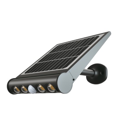8W Solara LED vegglampe med sensor og solcelle - IP65, 950lm, 120°, bevegelsessensor, 3.7V batteri