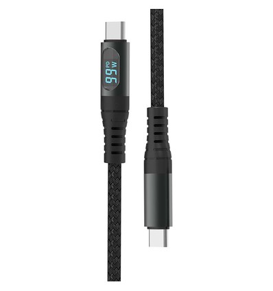 1m USB til Type C kabel - Sort, til hjemmet og kontoret