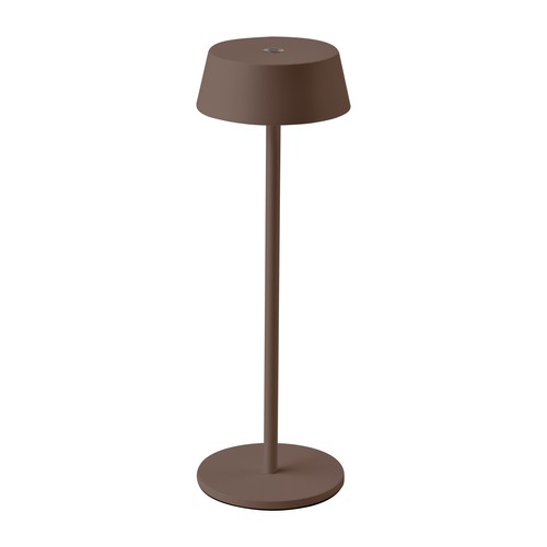Oppladbar LED bordlampe inne/ute - Corten, touch-dimbar, IP54
