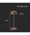 Oppladbar LED bordlampe inne/ute - Corten, touch-dimbar, IP54