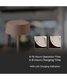 Oppladbar LED bordlampe inne/ute - Corten, touch-dimbar, IP54
