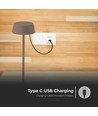 Oppladbar LED bordlampe inne/ute - Corten, touch-dimbar, IP54