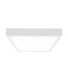 18W kvadratisk LED taklampe - IP44, 23x23cm, hvit kant, kald hvit, inkl. lyskilde