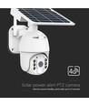 HD Smart 4G Solcelle PTZ kamera med PIR sensor - Full HD, 360° pan-tilt, hvit, inkl. solcellepanel