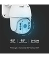 HD Smart 4G Solcelle PTZ kamera med PIR sensor - Full HD, 360° pan-tilt, hvit, inkl. solcellepanel
