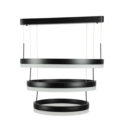 86W Soft Light Chandelier LED pendel - Sort, 3000K, dimbar, 360 grader lys, 3 års garanti