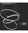 86W Soft Light Chandelier LED pendel - Sort, 3000K, dimbar, 360 grader lys, 3 års garanti