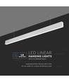 120cm 40W LED lysskinne med Samsung chip - Silver, 4000K, 120°, inkl. wireoppheng