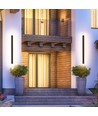 Vegglampe avlang Corten, LED 17W - 4000K, IP65, brukes inne og ute.