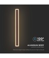 Vegglampe avlang Corten, LED 17W - 4000K, IP65, brukes inne og ute.