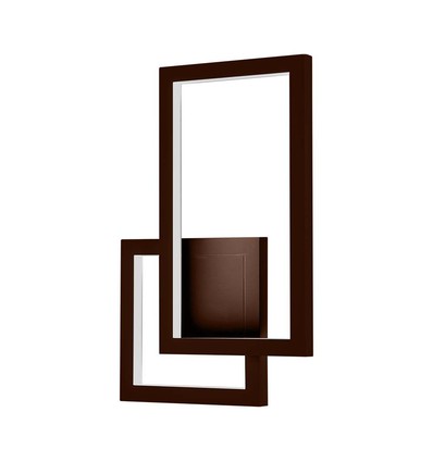 20W moderne LED vegglampe - Cortenfarget, 360°, 2400lm, IP20, 3000K, inkl. lyskilde