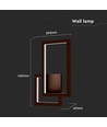 20W moderne LED vegglampe - Cortenfarget, 360°, 2400lm, IP20, 3000K, inkl. lyskilde