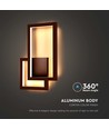 20W moderne LED vegglampe - Cortenfarget, 360°, 2400lm, IP20, 3000K, inkl. lyskilde