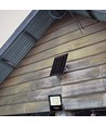 100W LED solar flomlys med solcelle - IP65, sort, fjernkontroll