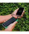 10.000mAh Solar trådløs lader powerbank - svart