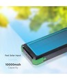 10.000mAh Solar trådløs lader powerbank - svart