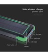 10.000mAh Solar trådløs lader powerbank - svart