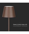 LED-lampe 4W - 4400mA batteri, 3000K, IP54, Cortenfarget hylster