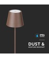 LED-lampe 4W - 4400mA batteri, 3000K, IP54, Cortenfarget hylster