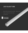 T8 LED Rør 20W - Glass, Ikke Roterbar, 150cm, 3000K.