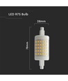 R7S 78mm / 7W LED pære - Erstatter 50W, 700lm, plast, 28mm diameter