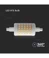 R7S 78mm / 7W LED pære - Erstatter 50W, 700lm, plast, 28mm diameter