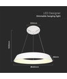 48W LED Hengelampe - Designer, TRIAC Dimbar, 4000K, Hvit