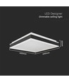 38W LED Designer Lampe - 4000K, Svart, Firkantet