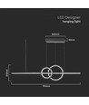 15W Designer hengelampe - 4000K, svart
